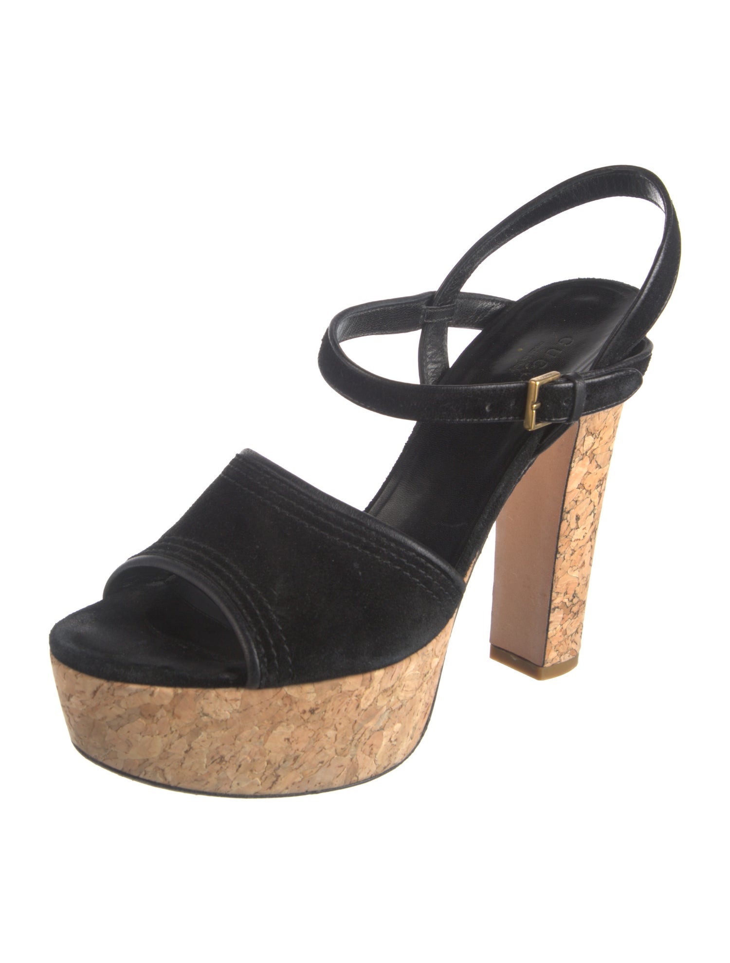 Gucci Suede Slingback Sandals